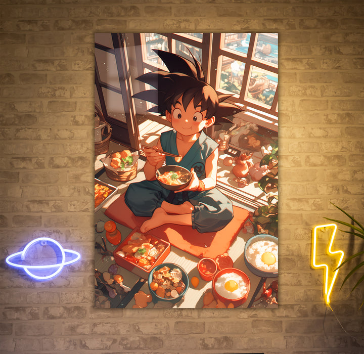 Metal mix print Son Goku Mukbang